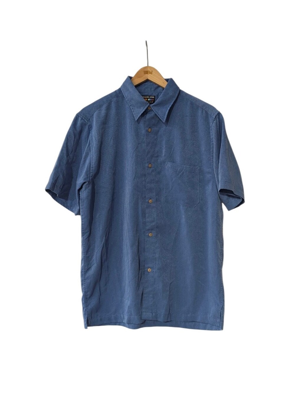 Alexander Julian Colours Short-Sleeve Button-Down Shirt in Blue